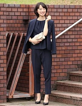 Amazon | [ニナーズ] テーパードパンツ レディース スーツ 入学